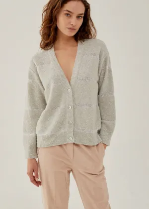 ANNECLAIRE - PAILETTES STRIPE CARDIGAN