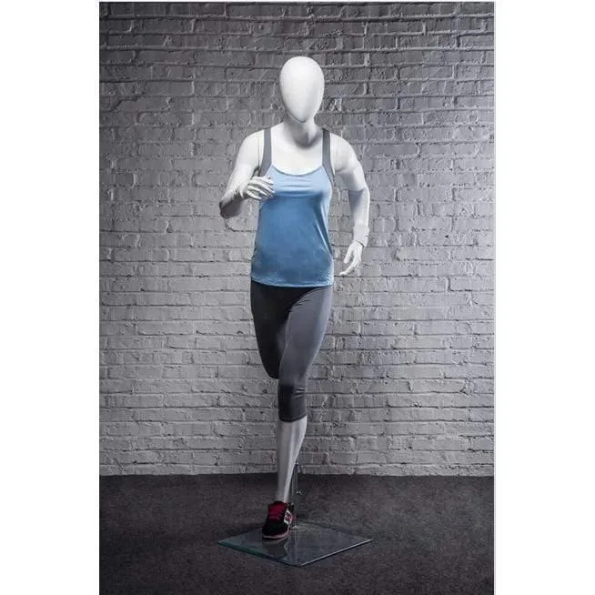 Athletic White Female Running Mannequin MM-PB4W2