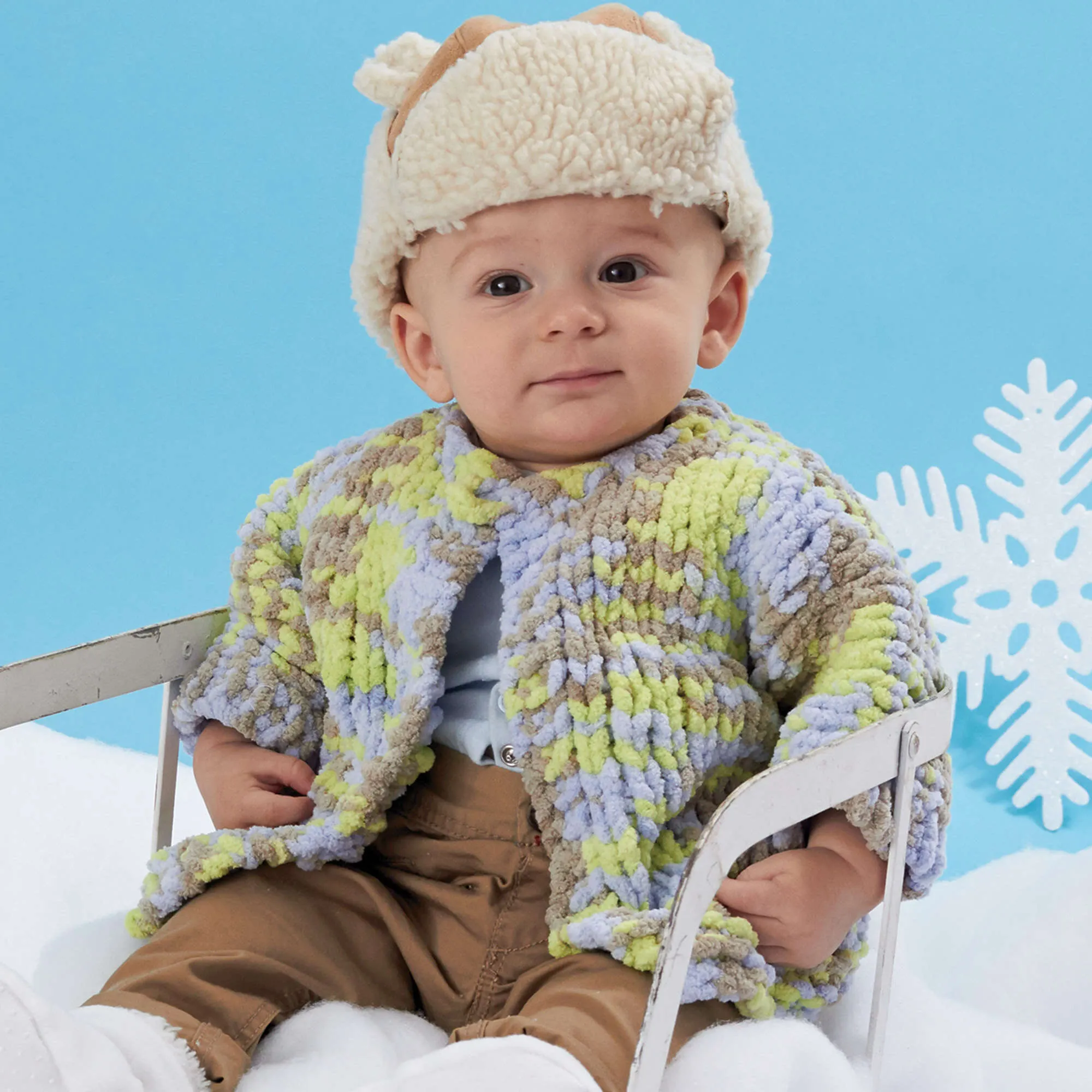 Bernat One Piece Baby Knit Cardigan