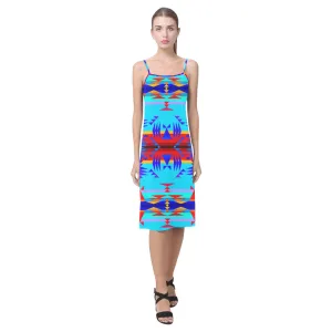 Between the Mountains Blue Alcestis Slip Dress