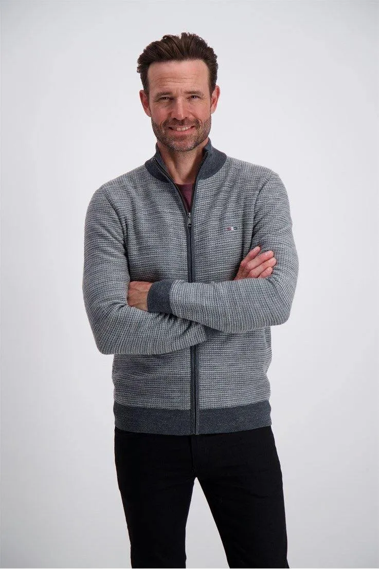 Bison Structure Zip Cardigan