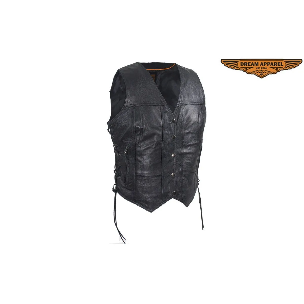 Black Gun Pocket Vest With Small Studded Pink Butterfly