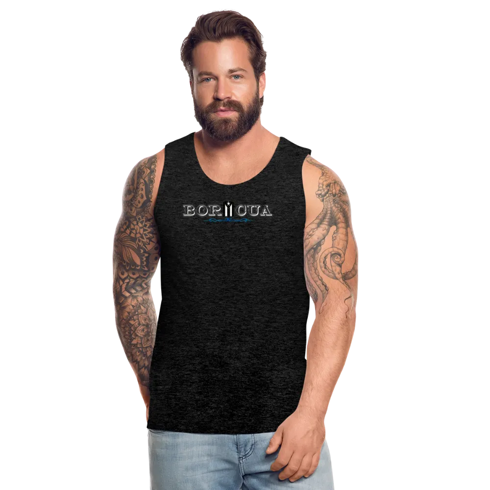 Boricua Black Puerto Rico Flag Premium Tank (Small-3XL)