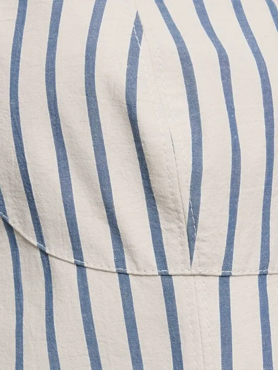 Brunello Cucinelli   Striped cotton poplin tank top 
