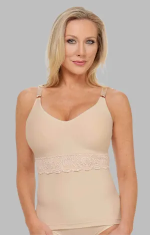Comfeez Long Cami Bra Top with Bra Pockets