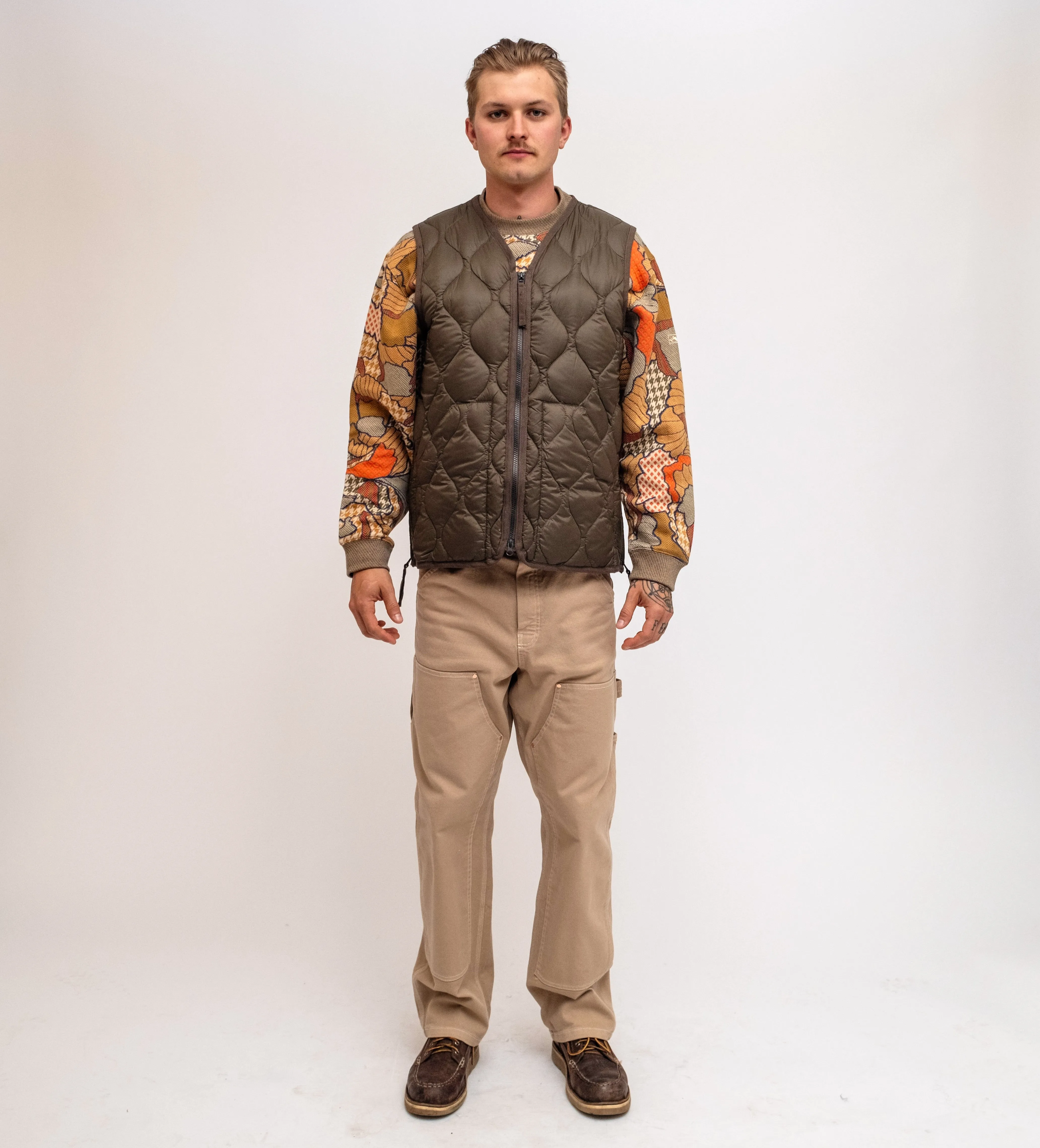 Dark Olive Military Down Vest
