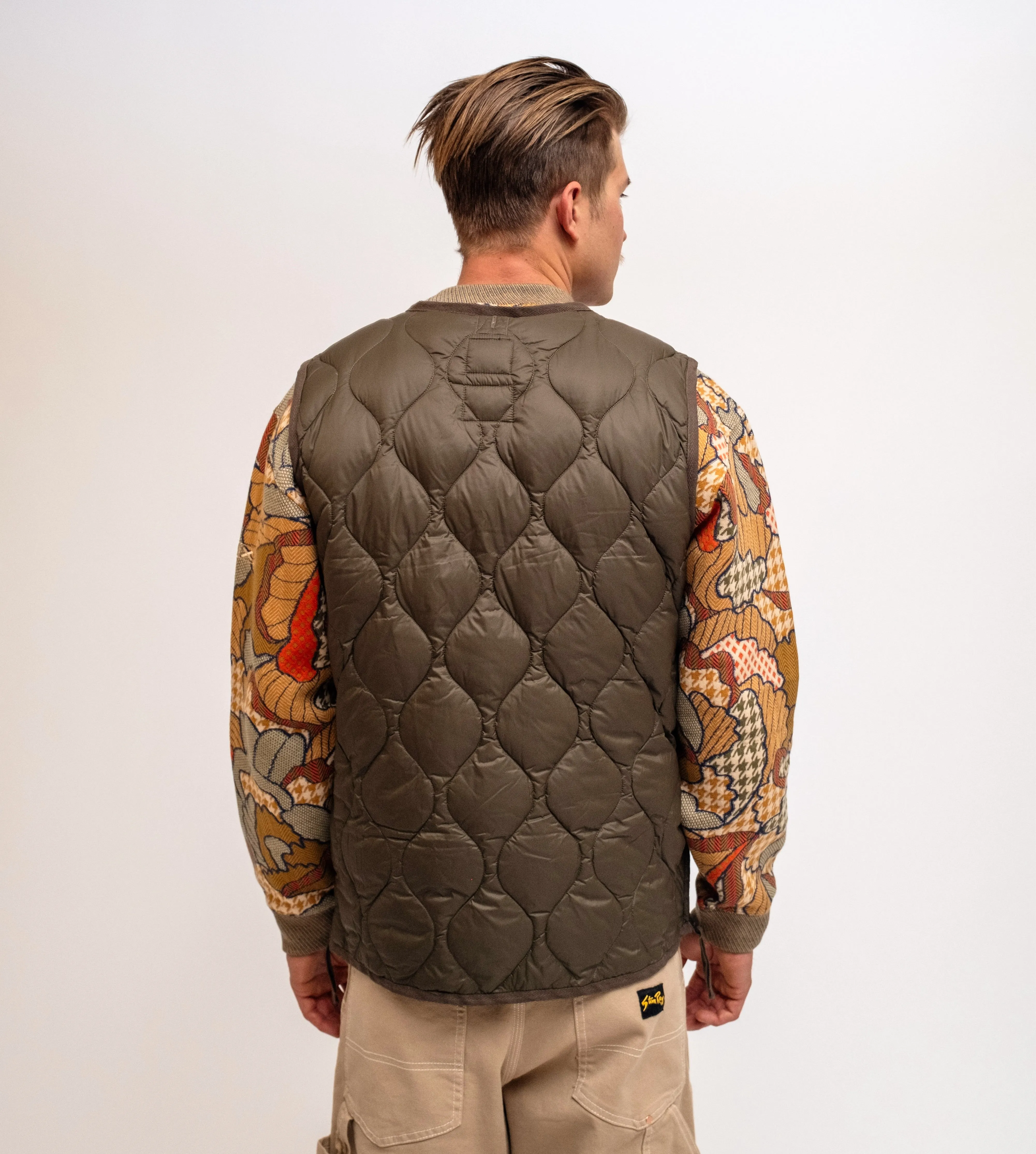 Dark Olive Military Down Vest