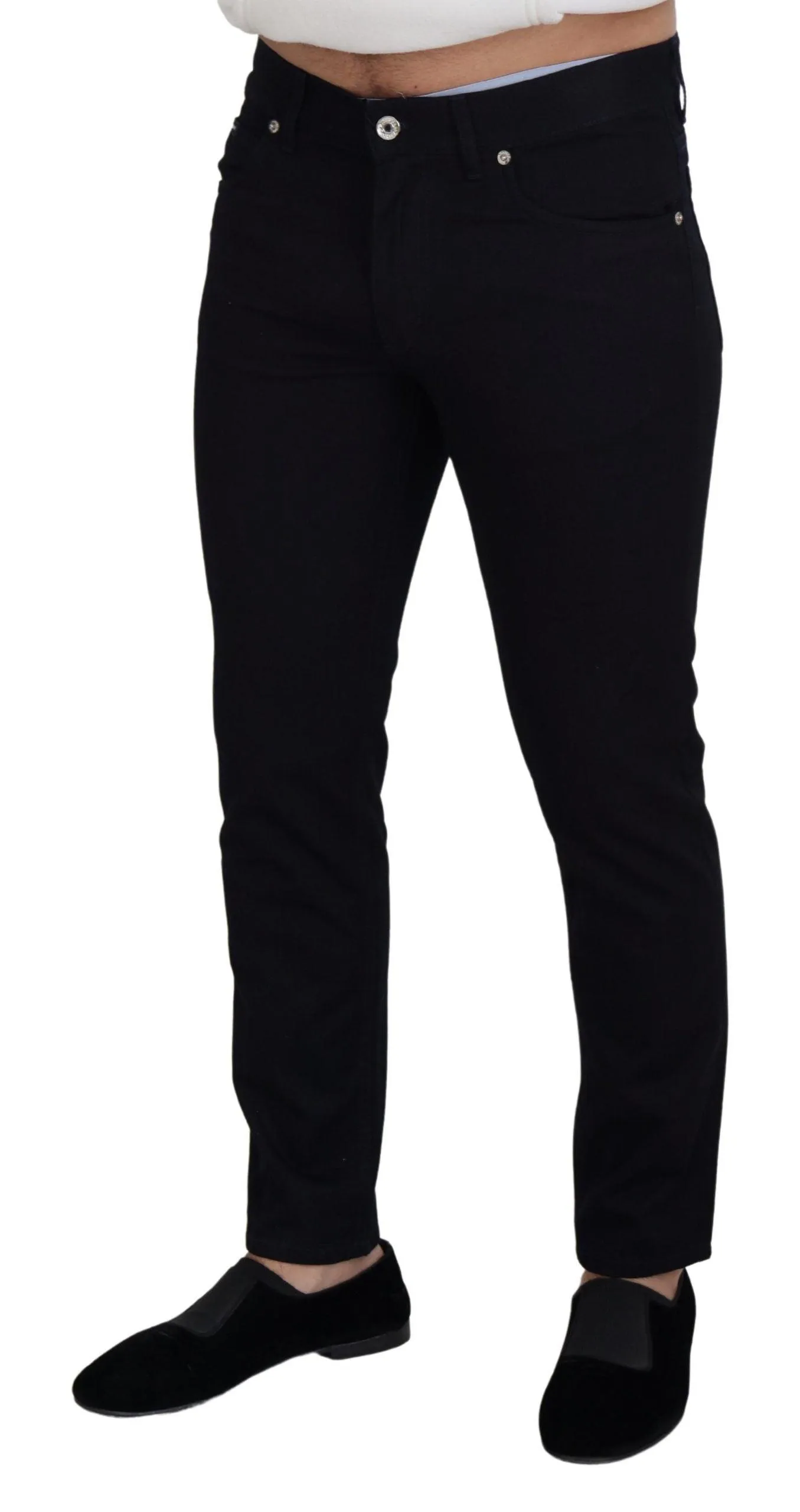 Dolce & Gabbana Black Cotton Skinny Casual Denim Jeans
