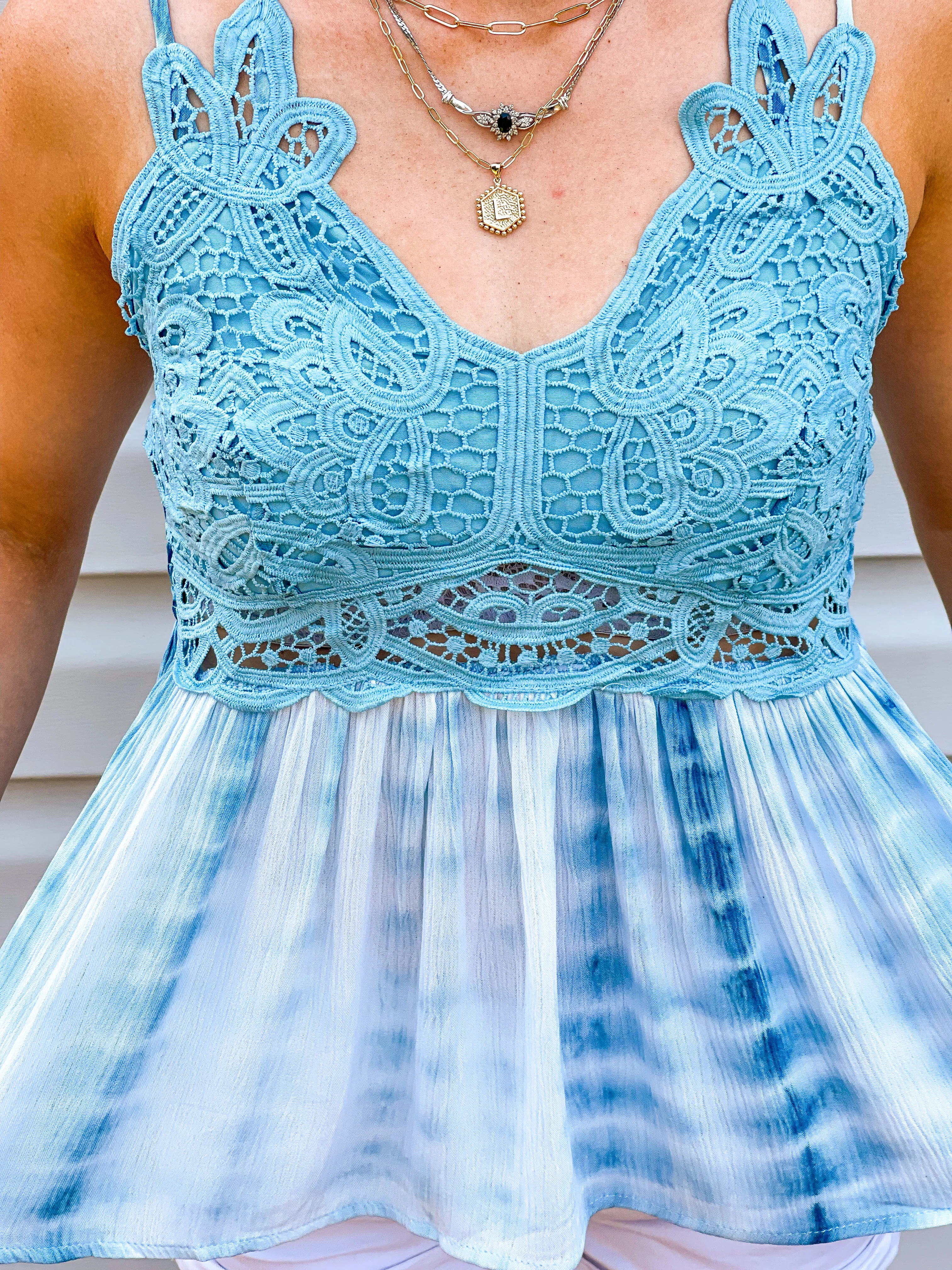 Floats My Boat Criss-Cross Back Bralette Tank