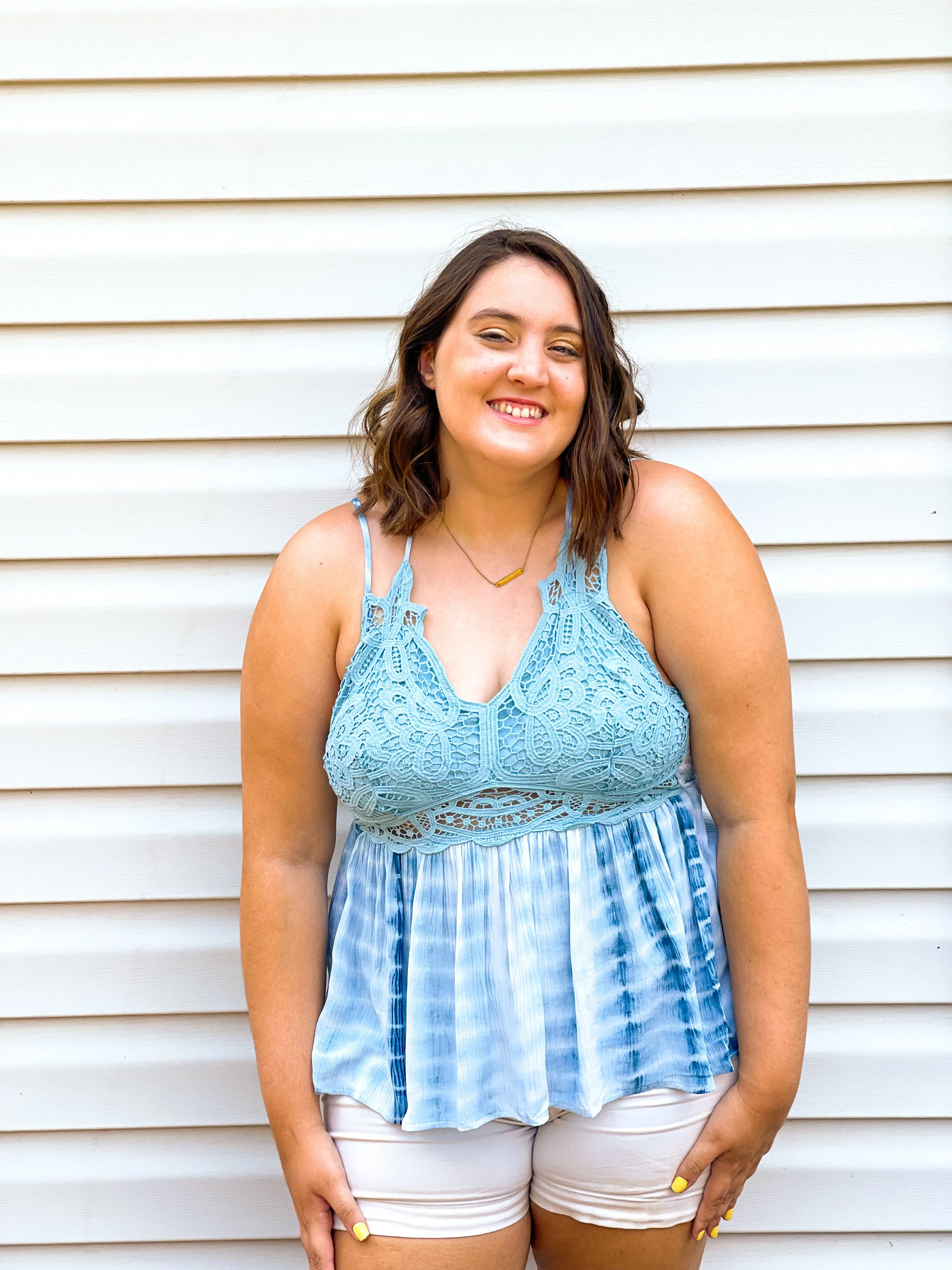 Floats My Boat Criss-Cross Back Bralette Tank