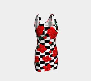 Floral Ratio Bodycon Dress