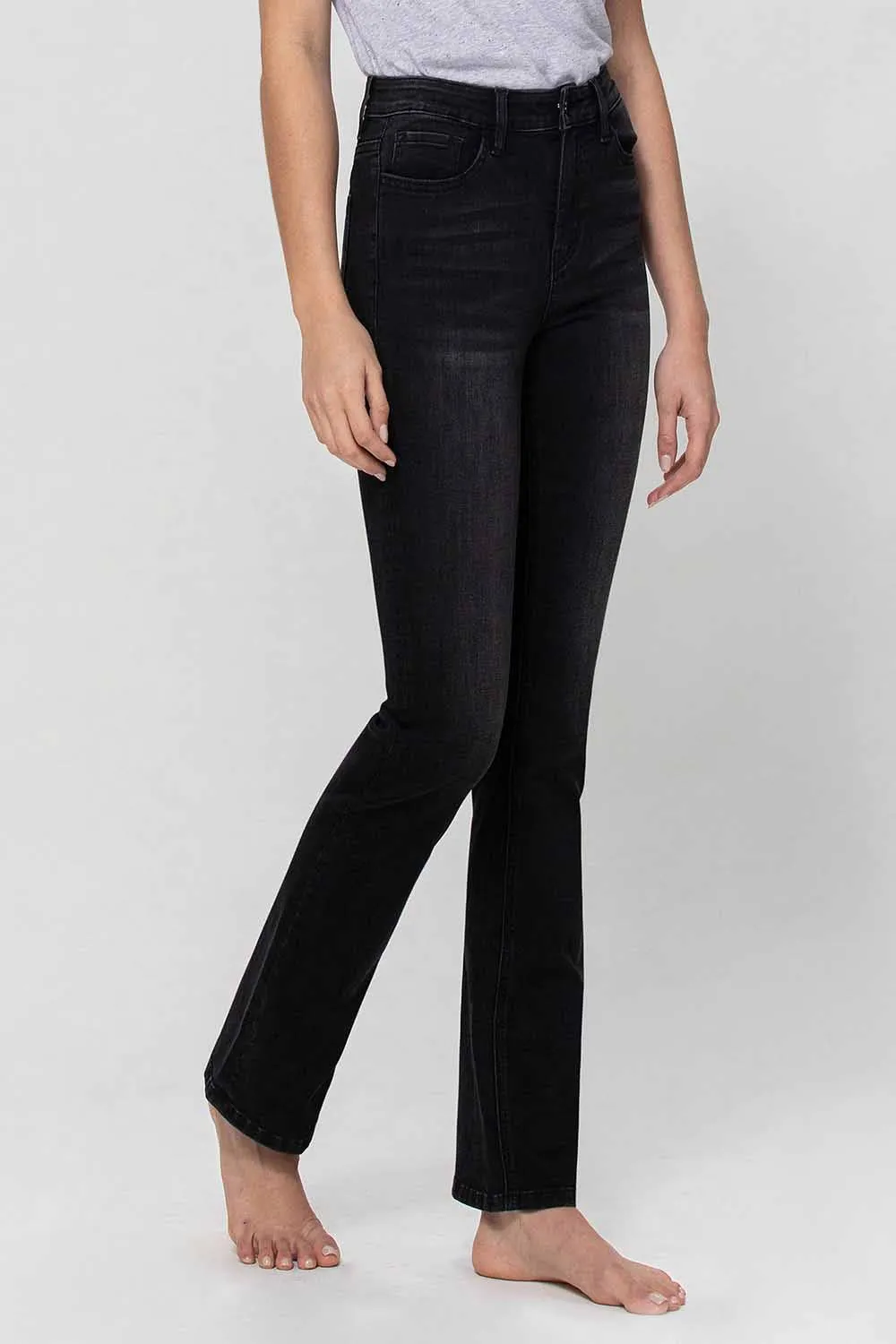 Flying Monkey - High Rise Slim Bootcut Jean Black
