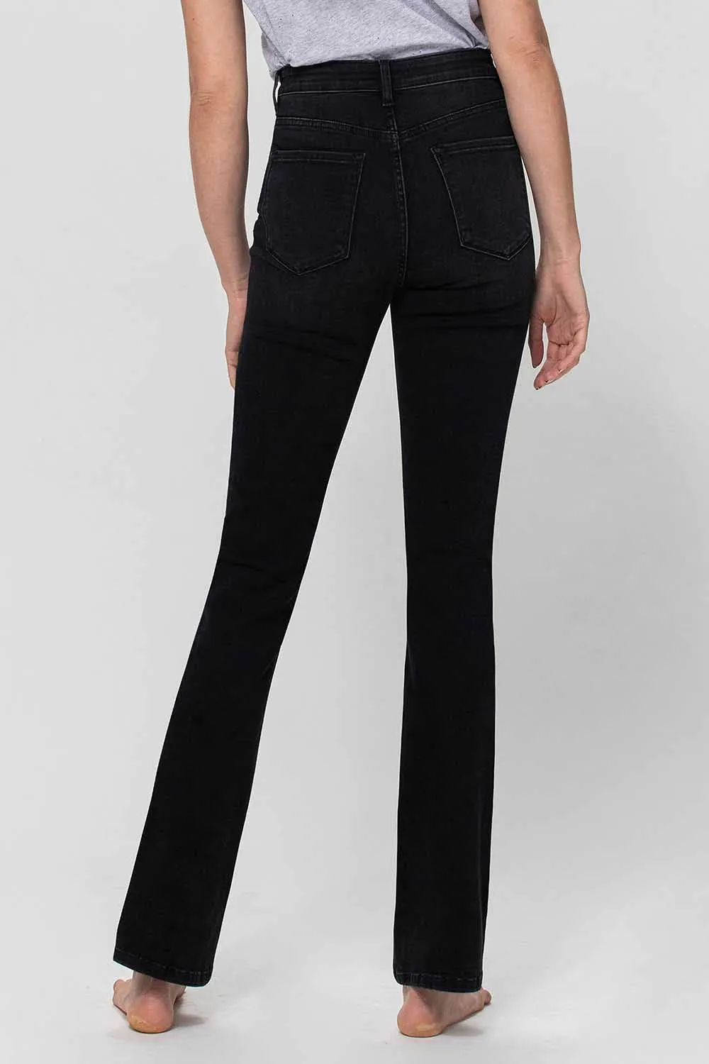 Flying Monkey - High Rise Slim Bootcut Jean Black