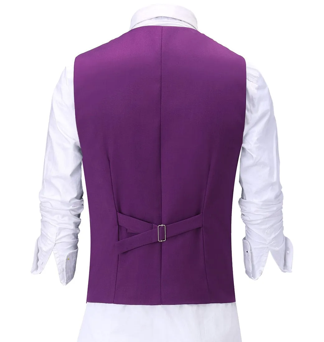 Formal Flat V Neck Waistcoat Slim Fit Suit Vest