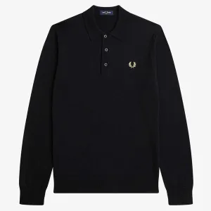 Fred Perry Classic Knitted Shirt - Black