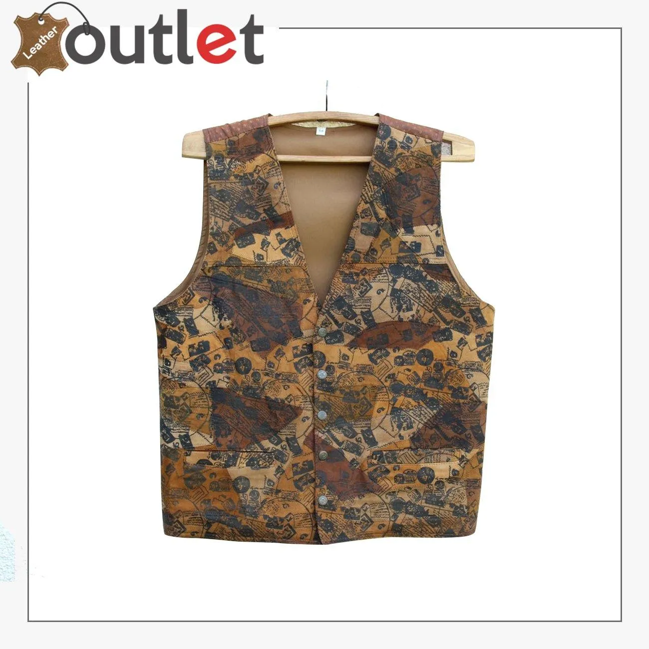 Genuine Brown Men's Leather Vest