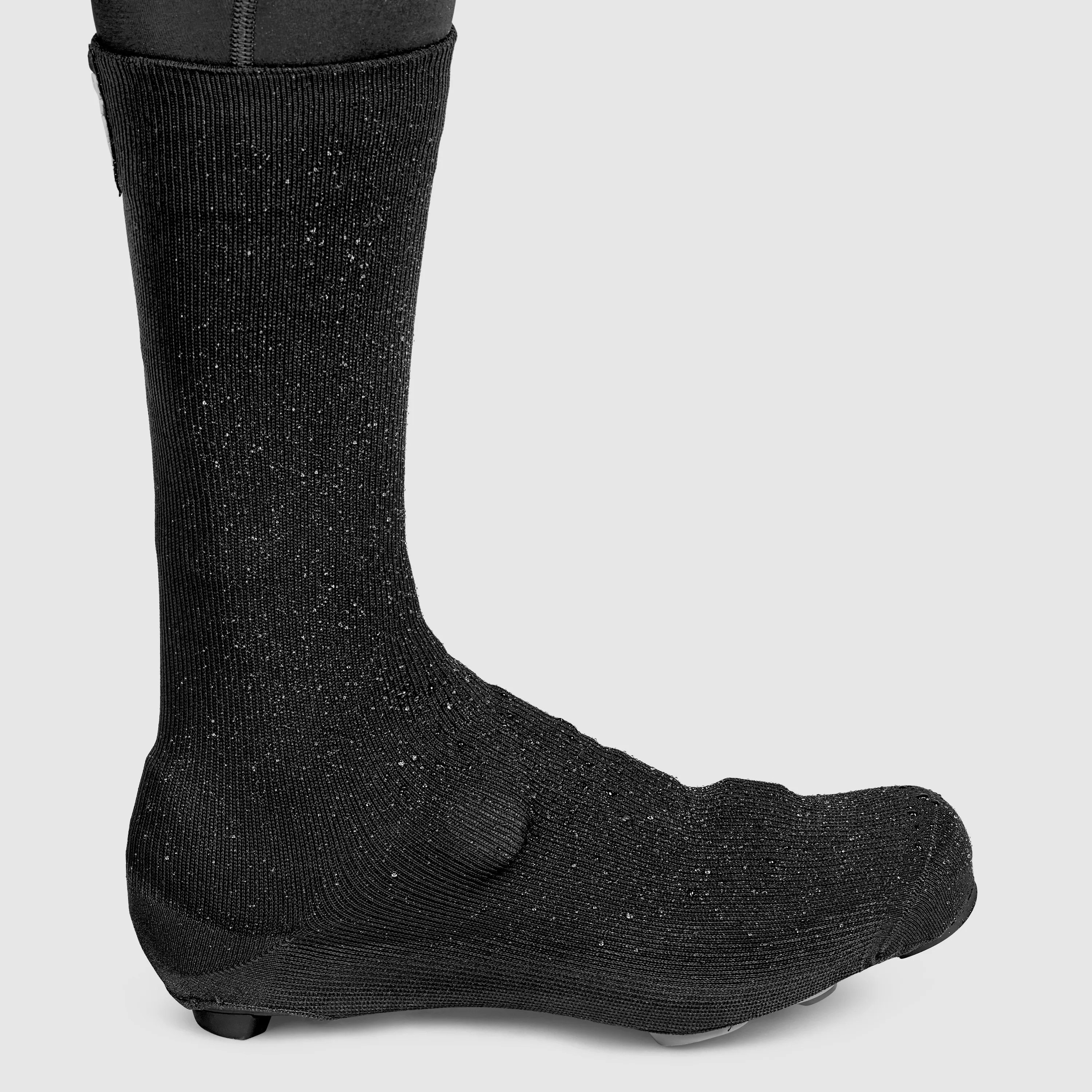 Gripgrab Flandrien Waterproof Knitted Road Shoe Covers Black | Buy Gripgrab Flandrien Waterproof Knitted Road Shoe Covers Black here | Outnorth