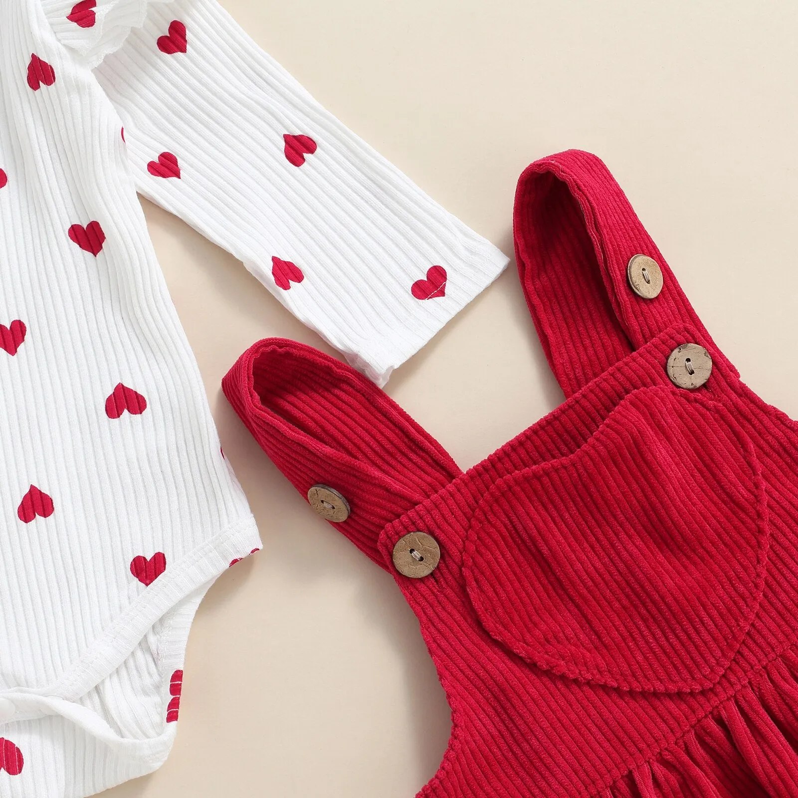HEART Corduroy Overall Dress
