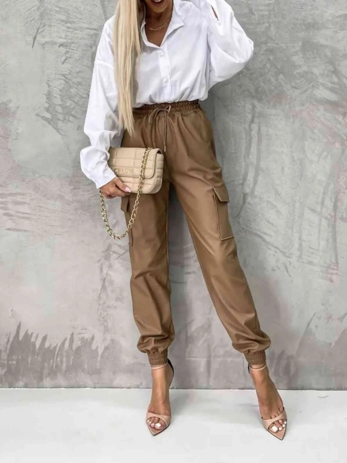 High Waist Pants with Pockets