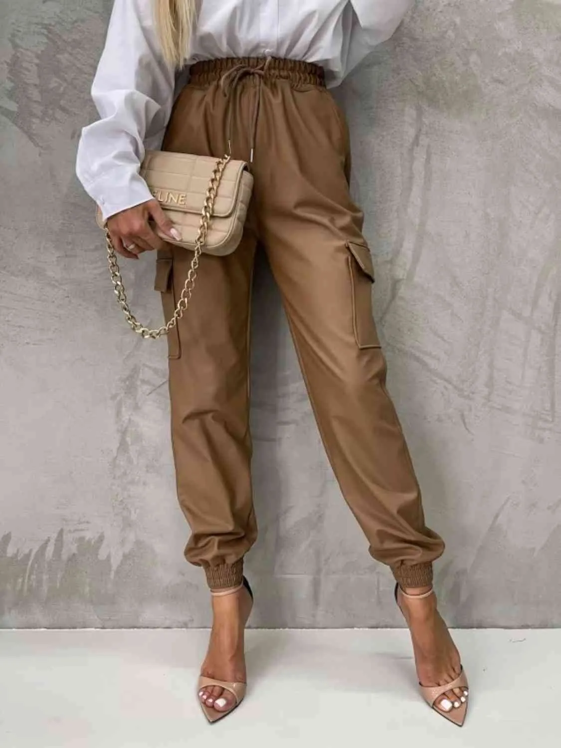 High Waist Pants with Pockets