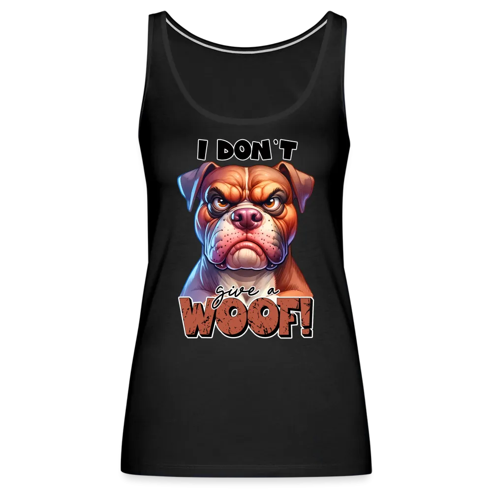 I Don't Give a Woof (Grump Dog with Attitude) Women’s Premium Tank Top