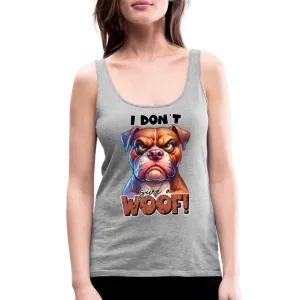 I Don't Give a Woof (Grump Dog with Attitude) Women’s Premium Tank Top