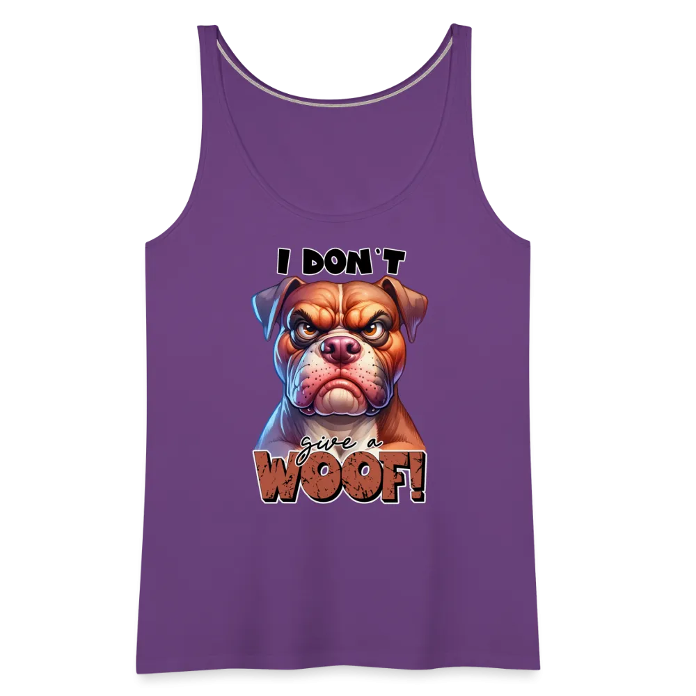 I Don't Give a Woof (Grump Dog with Attitude) Women’s Premium Tank Top