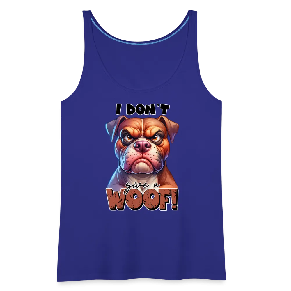 I Don't Give a Woof (Grump Dog with Attitude) Women’s Premium Tank Top