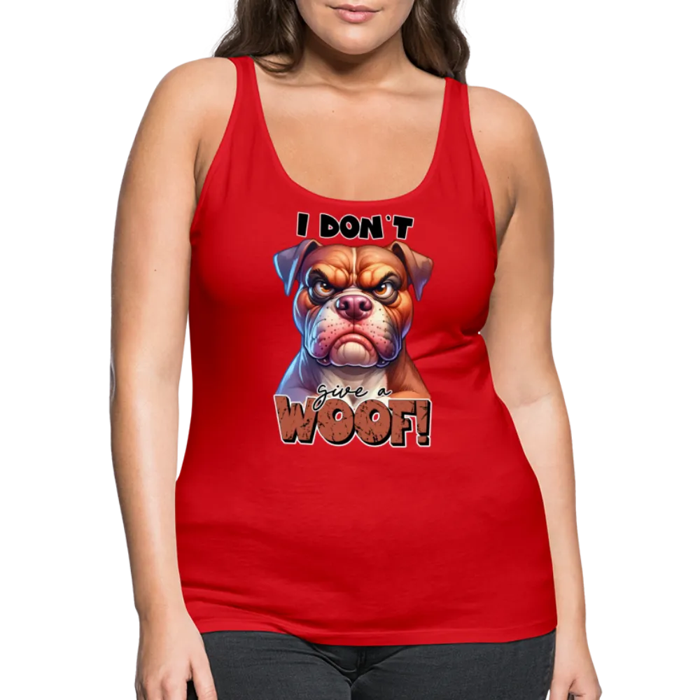 I Don't Give a Woof (Grump Dog with Attitude) Women’s Premium Tank Top