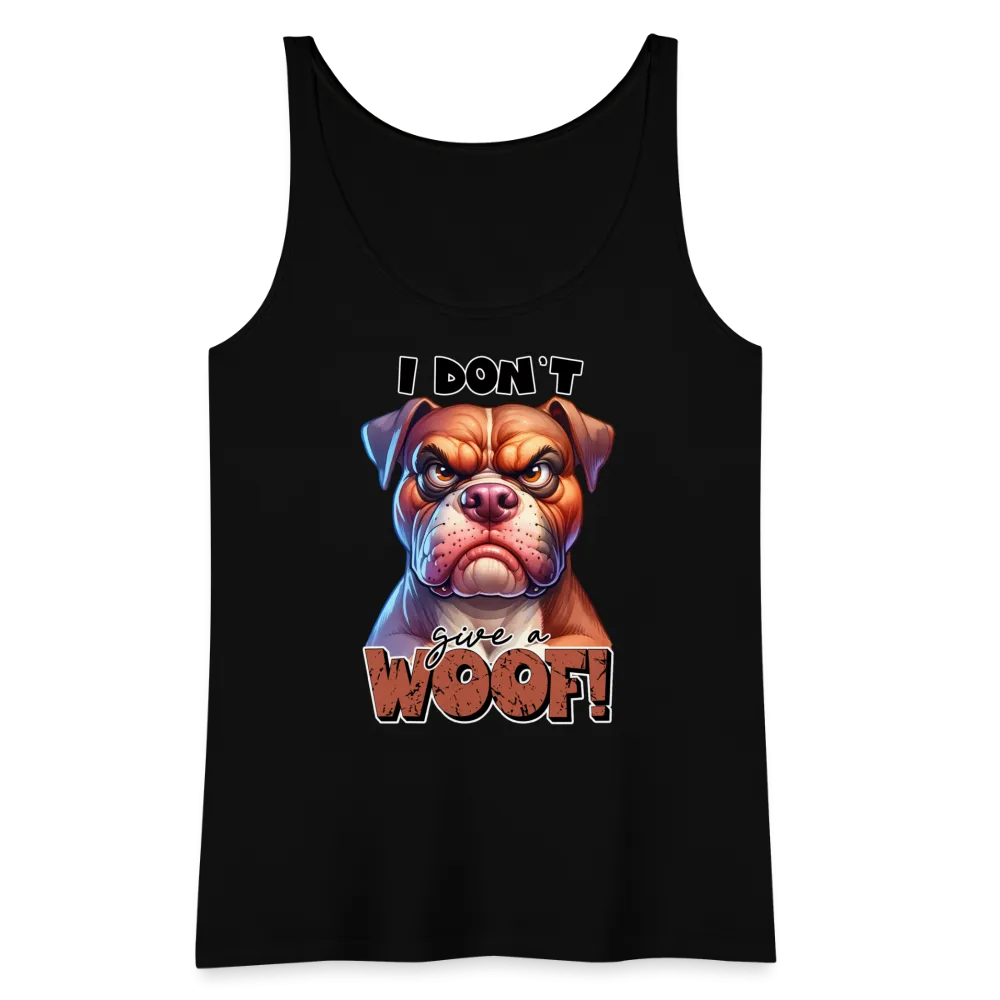 I Don't Give a Woof (Grump Dog with Attitude) Women’s Premium Tank Top