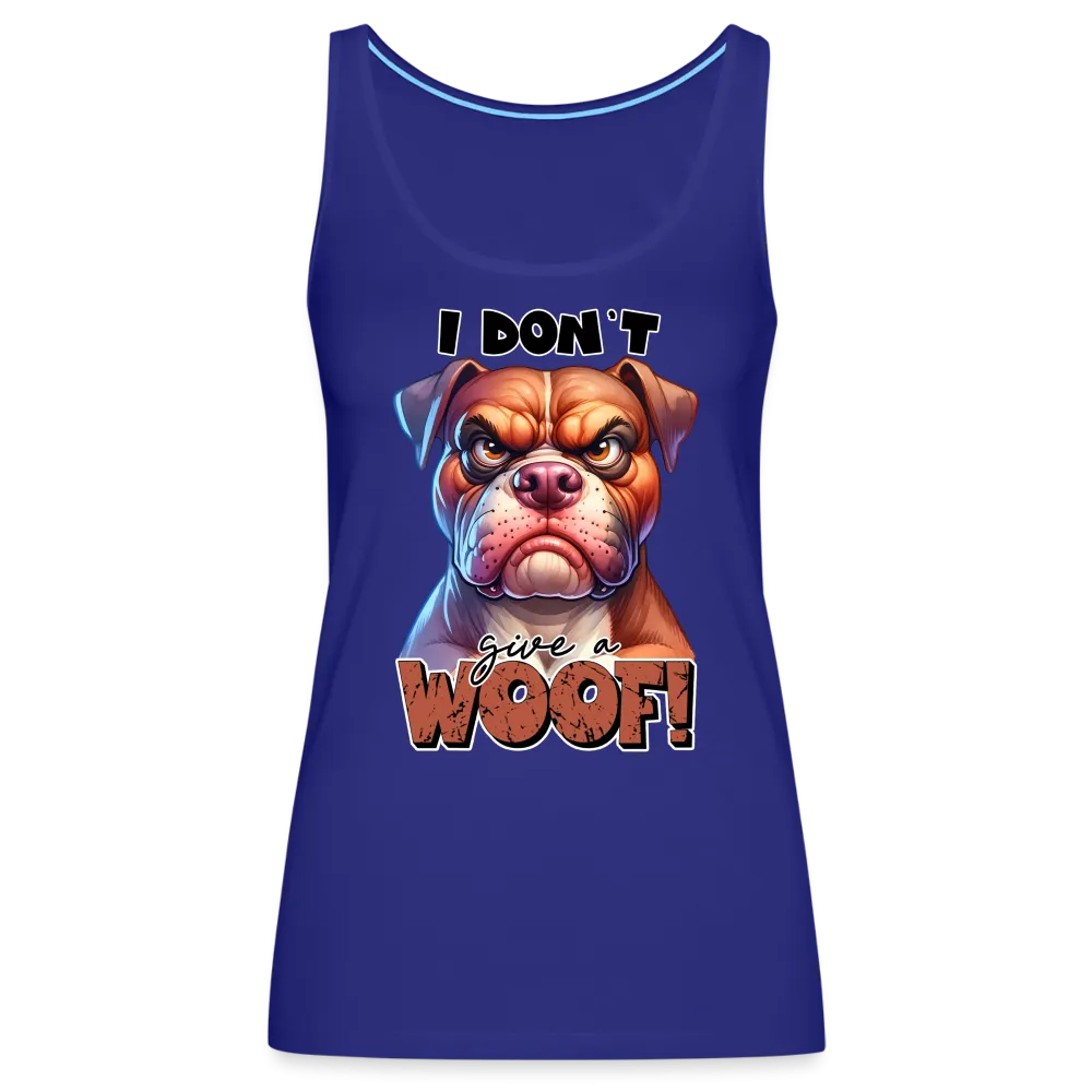 I Don't Give a Woof (Grump Dog with Attitude) Women’s Premium Tank Top
