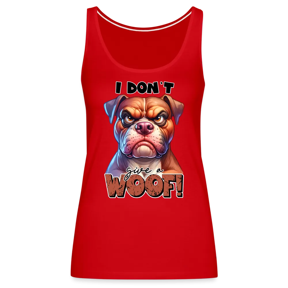 I Don't Give a Woof (Grump Dog with Attitude) Women’s Premium Tank Top