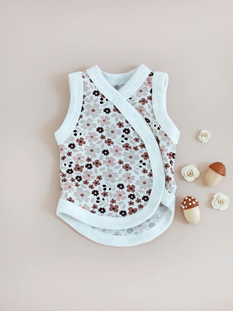 Incubator Vest & Round Hat Set, Ditsy Floral
