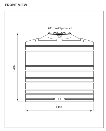 JoJo standard vertical water tank 2000L