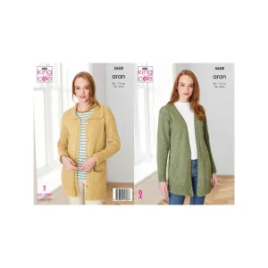 King Cole Ladies Aran Knitting Pattern 5658