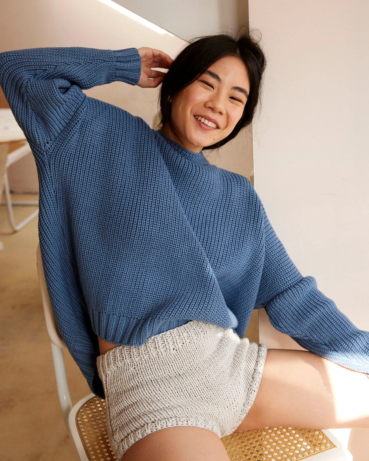 Knit Panties Light Grey Cotton