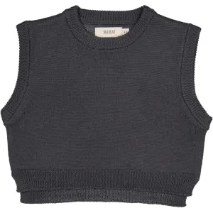 Knit Vest Cuba - black granite