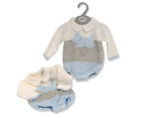 Knitted Baby Boys Romper - Dog (PK6) Bw-10-1185