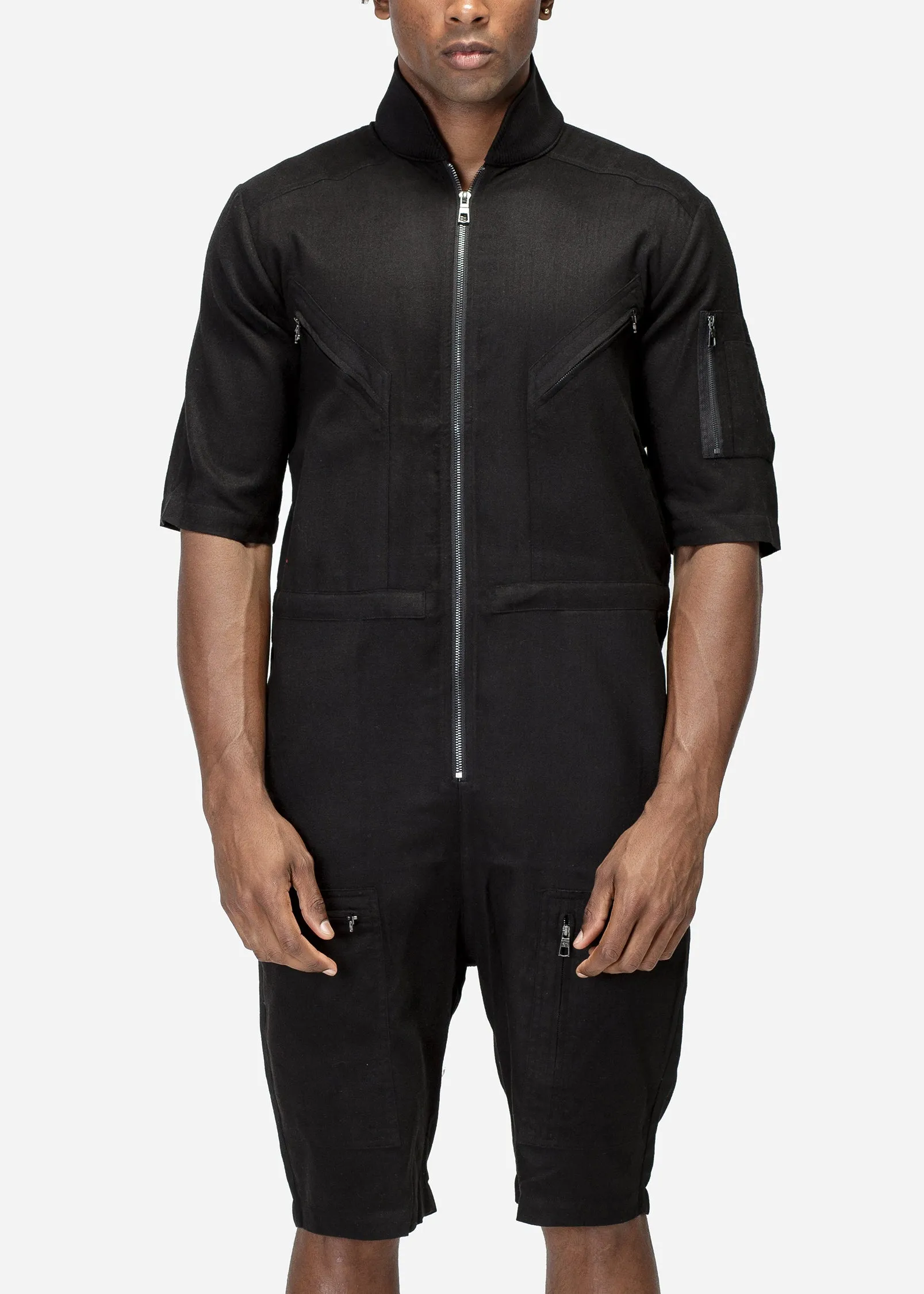 Konus Unisex Short Sleeve Overall In Black