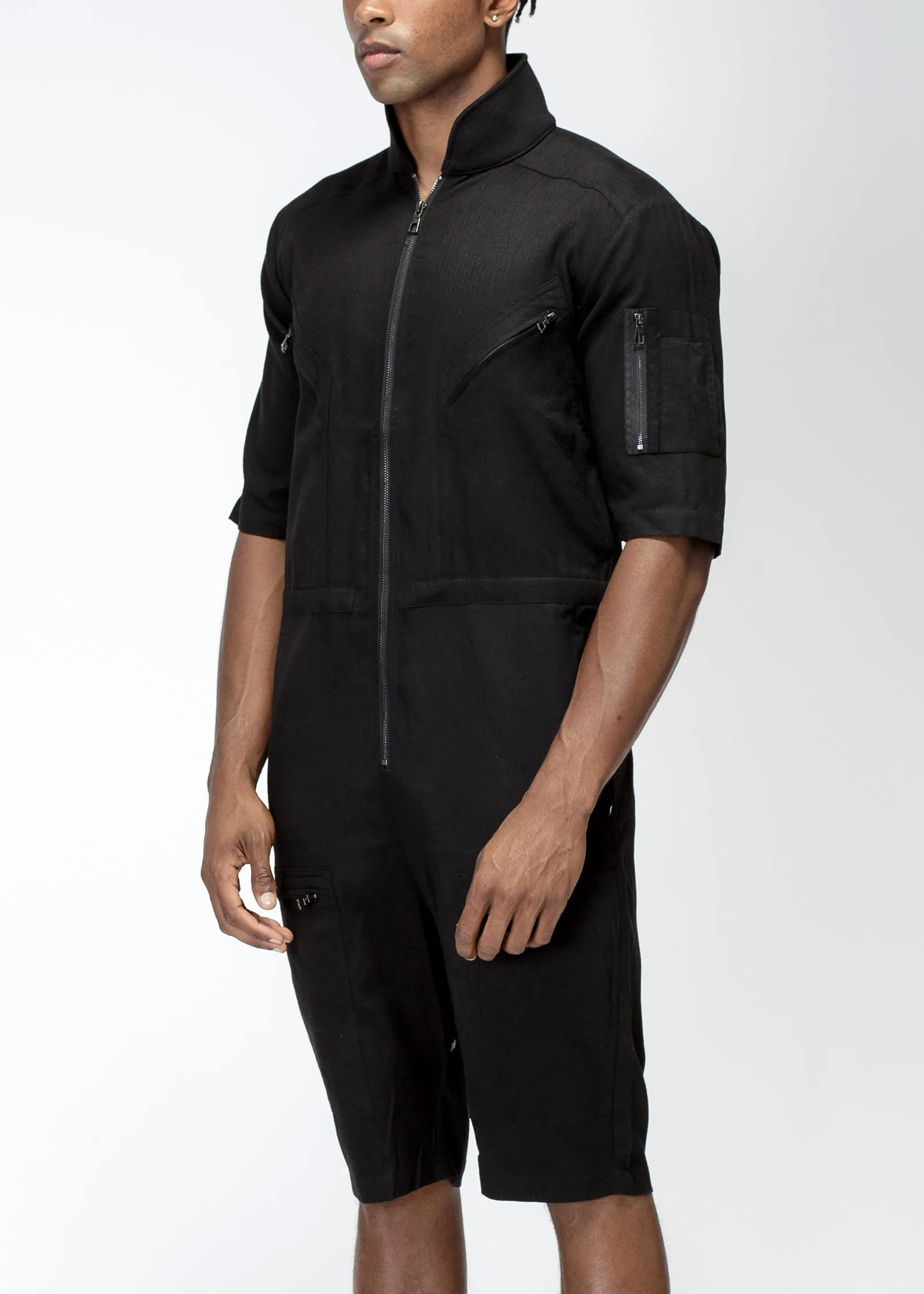 Konus Unisex Short Sleeve Overall In Black