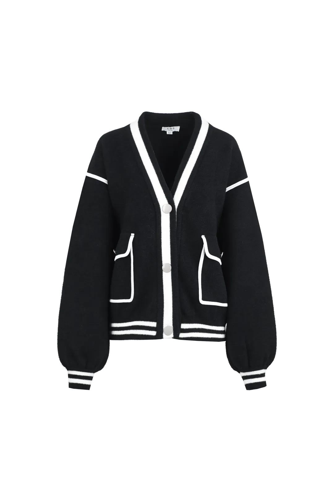 Kris cardigan | Black/Offwhite