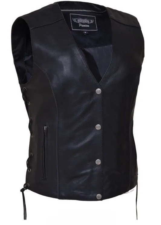 Ladies PREMIUM Vest Soft Cowhide