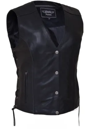 Ladies PREMIUM Vest Soft Cowhide