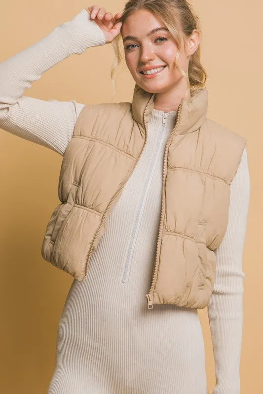 Lindsey High Neck Puffer Vest
