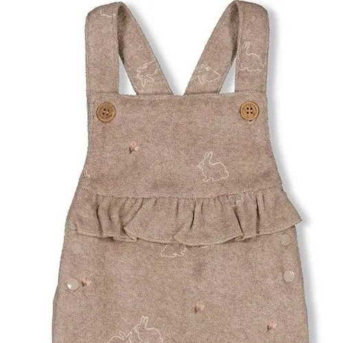 LITTLE ROSEBUD	- Allover Print French Terry Keepsake Overall