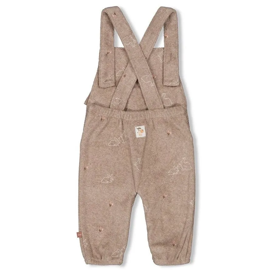 LITTLE ROSEBUD	- Allover Print French Terry Keepsake Overall