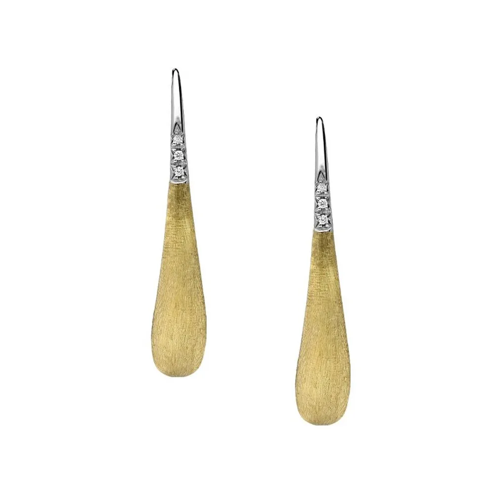 Lucia Small Drop Earrings with Diamonds - 18ct Gold - OB1676-B