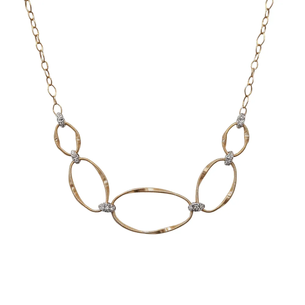 Marrakech Onde Diamond Necklace - 18ct Gold - CG772-B2