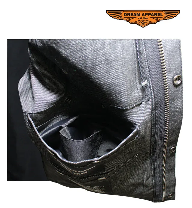 Men's Black Denim Club Vest
