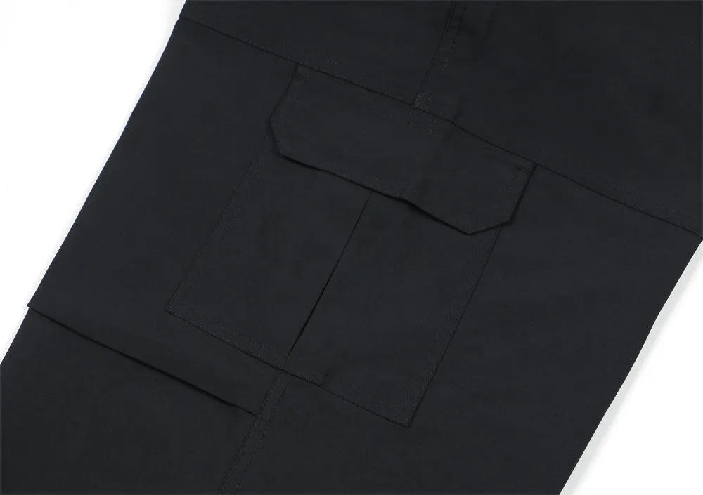 Men's Fashion Irregular Pocket Straight-leg Trousers